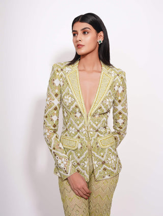 Solette arctic lime blazer and sharara