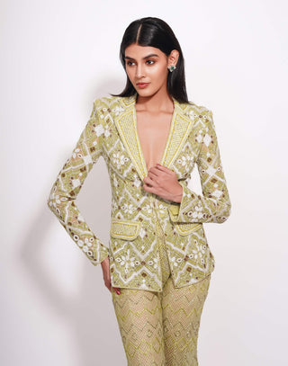 Solette arctic lime blazer and sharara