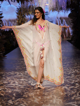 Gopi Vaid-Ivory Cotton Anya Kaftan-INDIASPOPUP.COM
