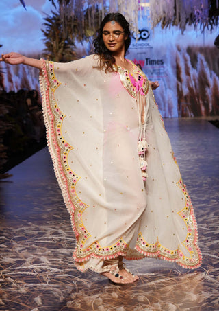 Gopi Vaid-Ivory Cotton Anya Kaftan-INDIASPOPUP.COM