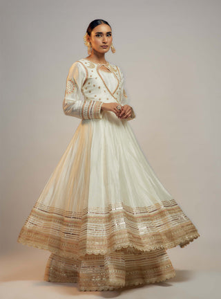 Gopi Vaid-White Meera Tussar Anarkali-INDIASPOPUP.COM