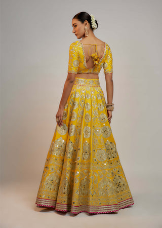 Gopi Vaid-Yellow Anha Lehenga Set-INDIASPOPUP.COM
