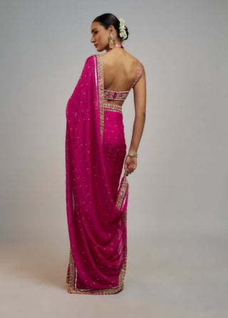 Gopi Vaid-Pink Anupa Sari And Blouse-INDIASPOPUP.COM