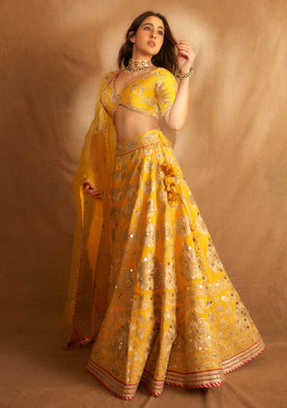 Gopi Vaid-Yellow Anha Lehenga Set-INDIASPOPUP.COM