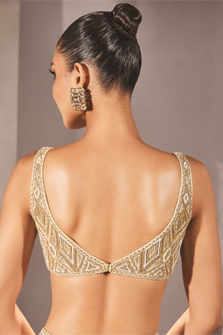 Ritika Mirchandani-Feray Olive Gold Lehenga Set-INDIASPOPUP.COM