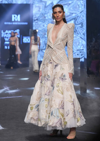 Ritika Mirchandani-Geneva Ivory Cutwork Blazer And Lehenga-INDIASPOPUP.COM