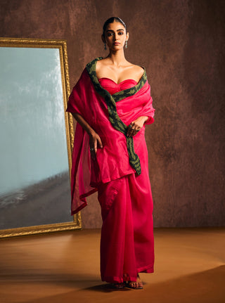 Serpentika rani pink sari