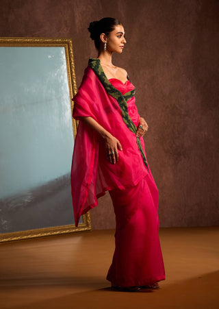 Serpentika rani pink sari