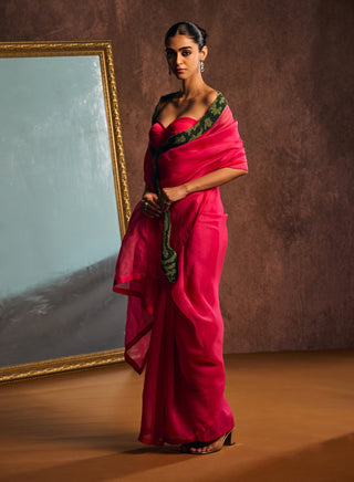 Serpentika rani pink sari