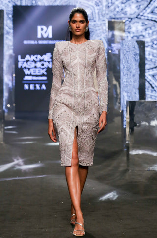 Ritika Mirchandani-Solana Metallic Lavender Dress-INDIASPOPUP.COM