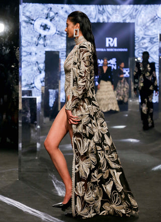 Ritika Mirchandani-Brisa Black Bodysuit And Jacket-INDIASPOPUP.COM