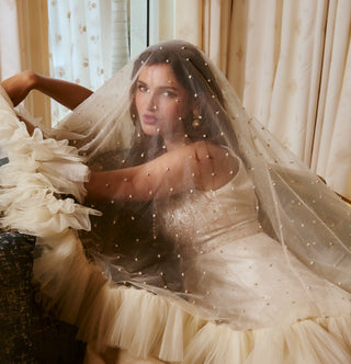 Ivory jacquard jumpsuit