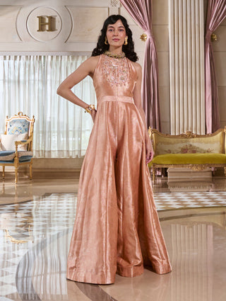 Rose bud silver jumpsuit