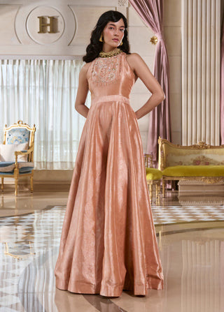 Rose bud silver jumpsuit