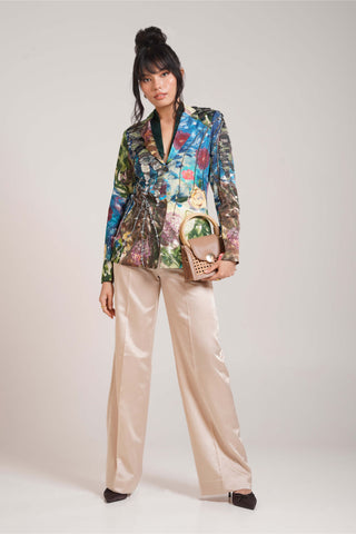 Gaia blazer and wide-leg trousers set