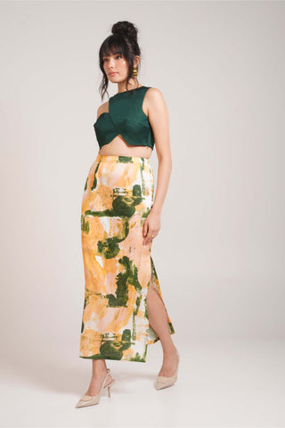 Ceri green top and skirt