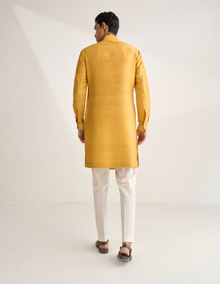 Marigold embroidered contemporary kurta set