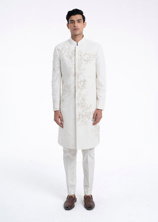 Ivory embroidered sherwani set