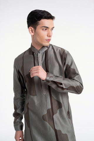 London fog printed classic kurta set