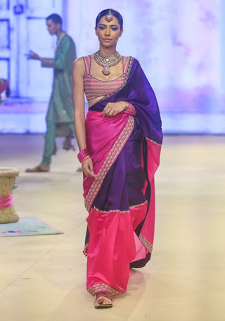 Punit Balana Baingani And Gulabi Classic Sari And Blouse available on indiaspopup
