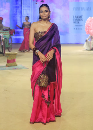 Punit Balana Baingani And Gulabi Classic Coin Sari And Blouse available on indiaspopup