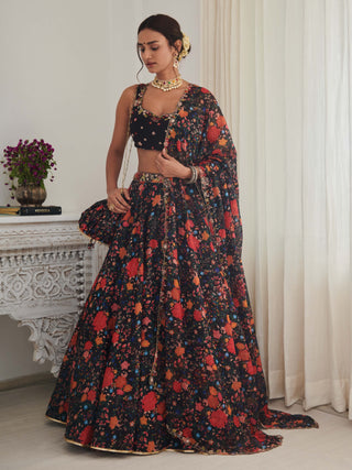 Shaam sundr floral lehenga set