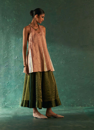 Charkhee-Rose Pink Short Kurti And Palazzo Set-INDIASPOPUP.COM
