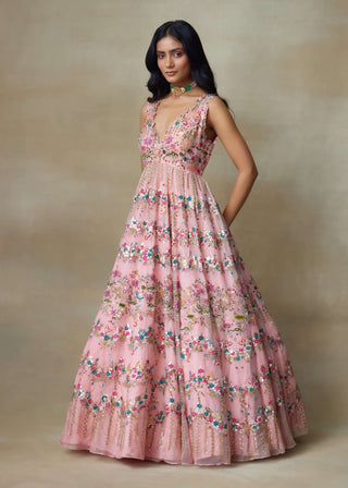 Dove flamingo pink gown