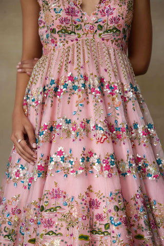 Dove flamingo pink gown