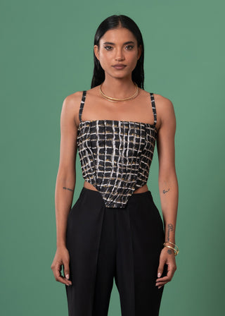 Sumi Embroidered Corset by Advait available on Indiaspopup