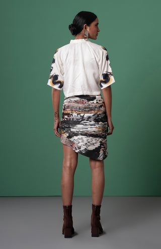Ichi Cross-Placket Shirt And Skirt by Advait available on Indiaspopup