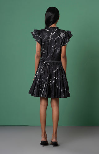 Onyx Ruffled Dress by Advait available on Indiaspopup