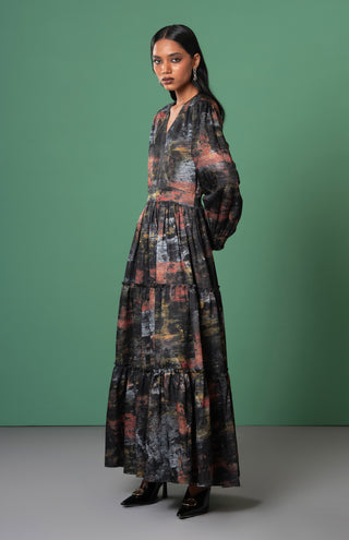 Kagé Tiered Dress by Advait available on Indiaspopup