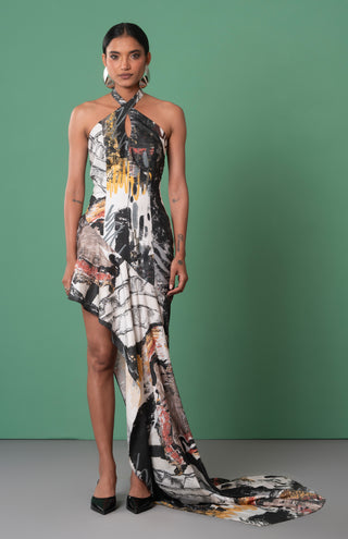 Chasm Ruffled Dress by Advait available on Indiaspopup
