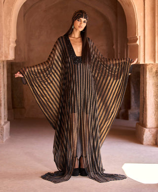Asht black gold kaftan set