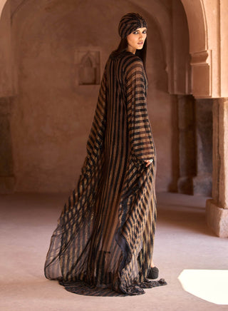 Asht black gold kaftan set