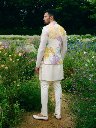 Dylan ivory nehru jacket set