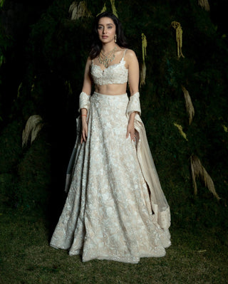 Ivory emma lehenga set