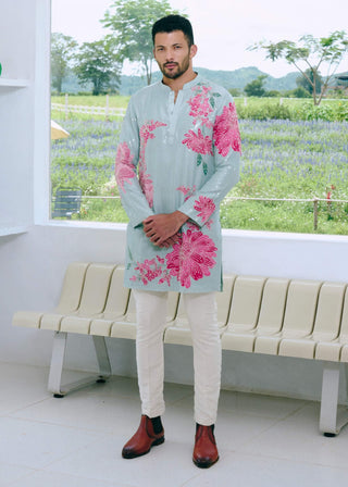 Dean aqua blue kurta with pants
