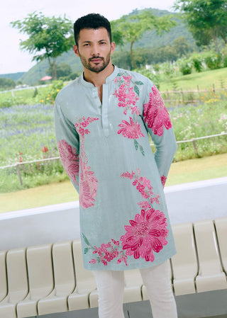 Dean aqua blue kurta with pants
