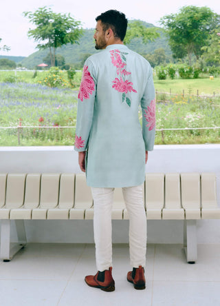 Dean aqua blue kurta with pants