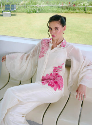 Daniela ivory shirt and pant set