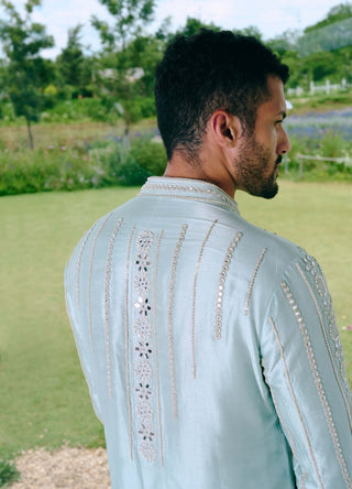 Drake aqua blue kurta and pants