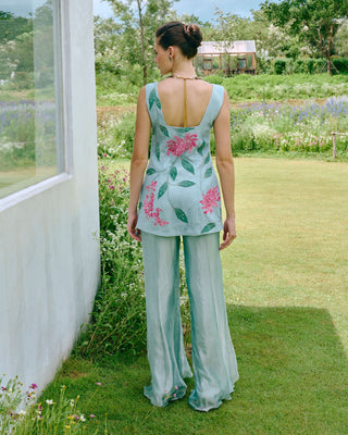 Daphne aqua blue kurta and sharara