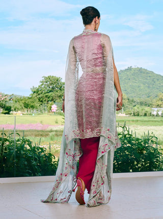 Darcy fuchsia cape and skirt set