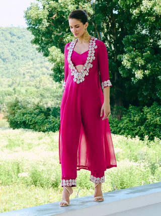 Doris fuchsia kurta set