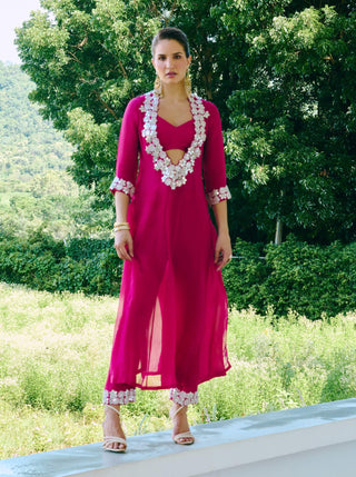 Doris fuchsia kurta set