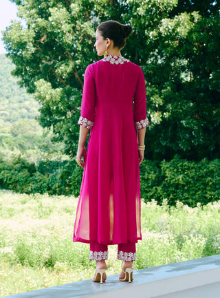 Doris fuchsia kurta set