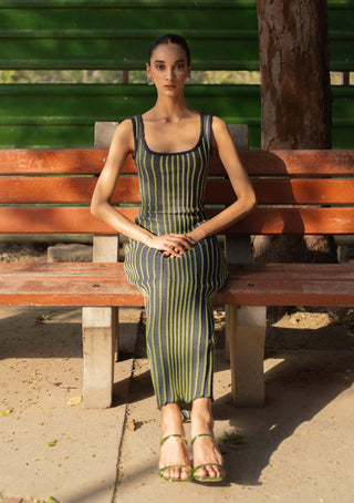 Meko Studio-Blue Green Emily Dress-INDIASPOPUP.COM