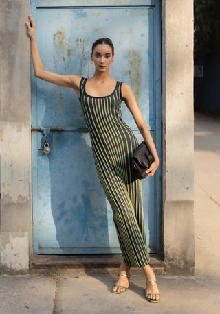 Meko Studio-Blue Green Emily Dress-INDIASPOPUP.COM